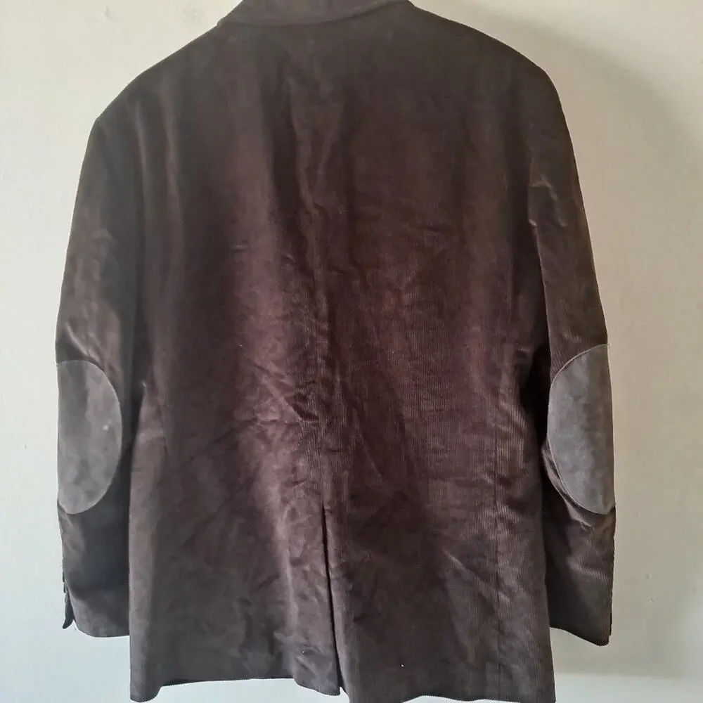 Stafford Brown Corduroy 2-Button Long Sleeve Sports Jacket / Blazer - Size 42S